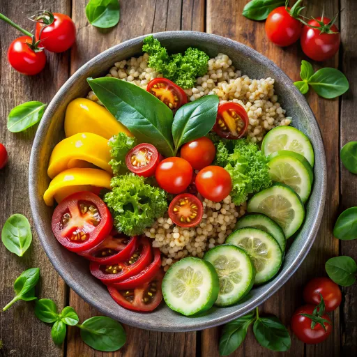 मिश्रित सब्जियों का क्विनोआ बाउल